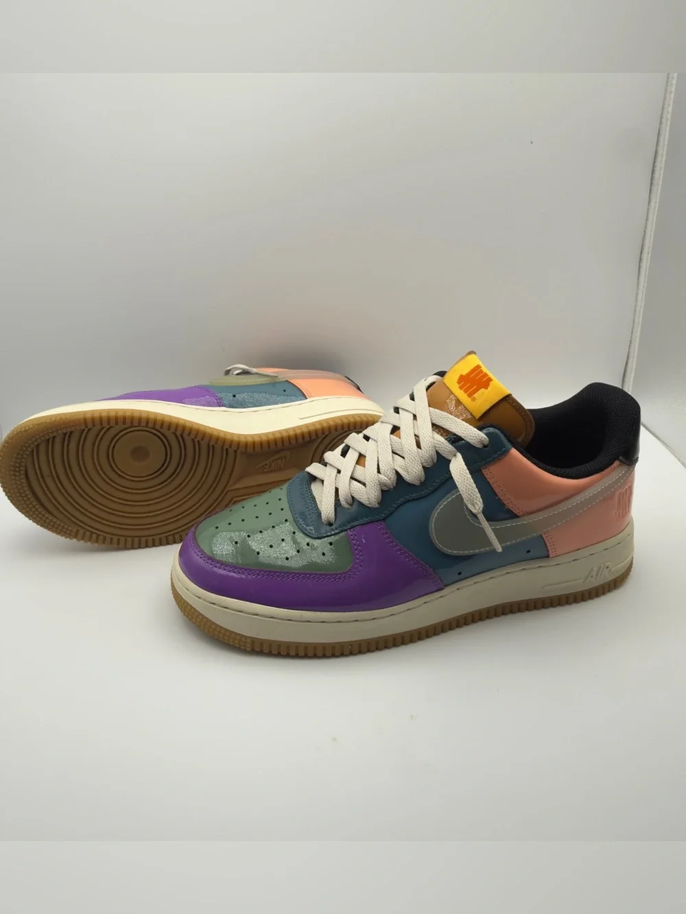 Nike x Undefeated Air Force 1 Low multicolor, patent leather, 8.5M or 10W